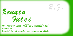 renato fulei business card